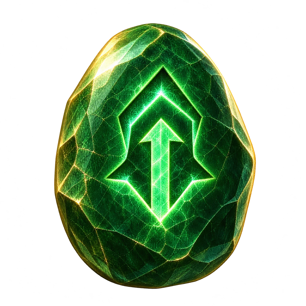 Runehood emerald rune stone